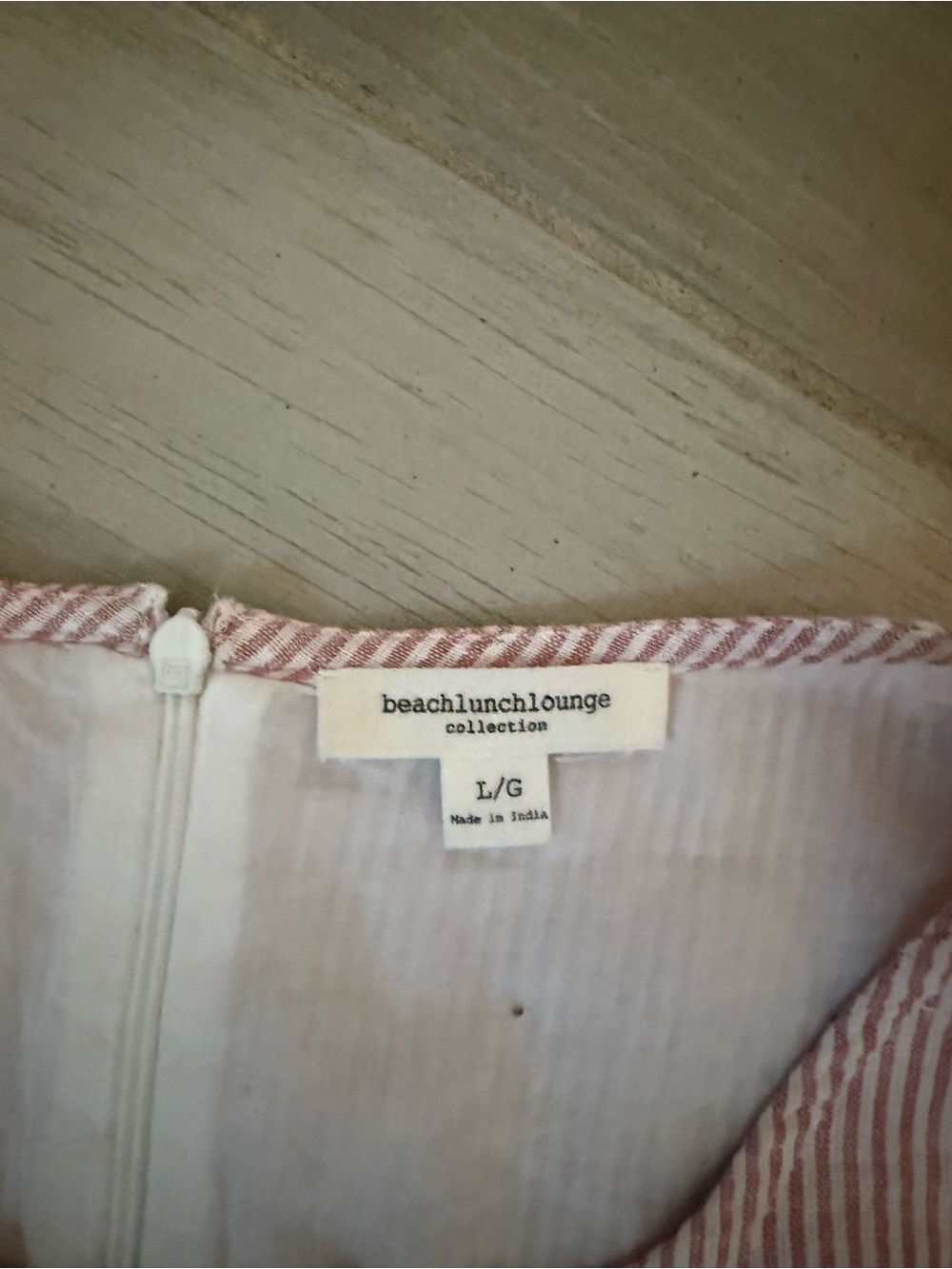 beachlunchlounge Pink and White Striped Sleeveless Dress - Picture 2 of 2